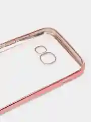 Бронзовый чехол с цветной окантовкой на Samsung Galaxy А3(2017)/А320, прозрачный, силиконовый