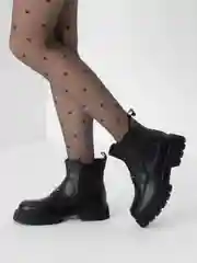 Черный женские модные ботинки осенние