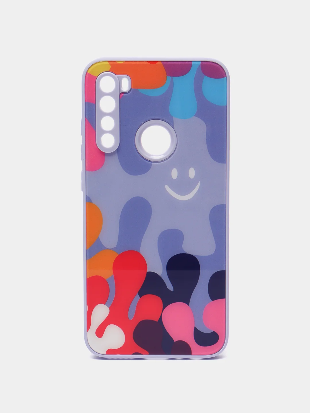 Лавандовый силиконовый чехол с защитой камеры Xiaomi Redmi Note 8 21 рисунком,из органического стекла