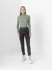 Угольный джинсы женские