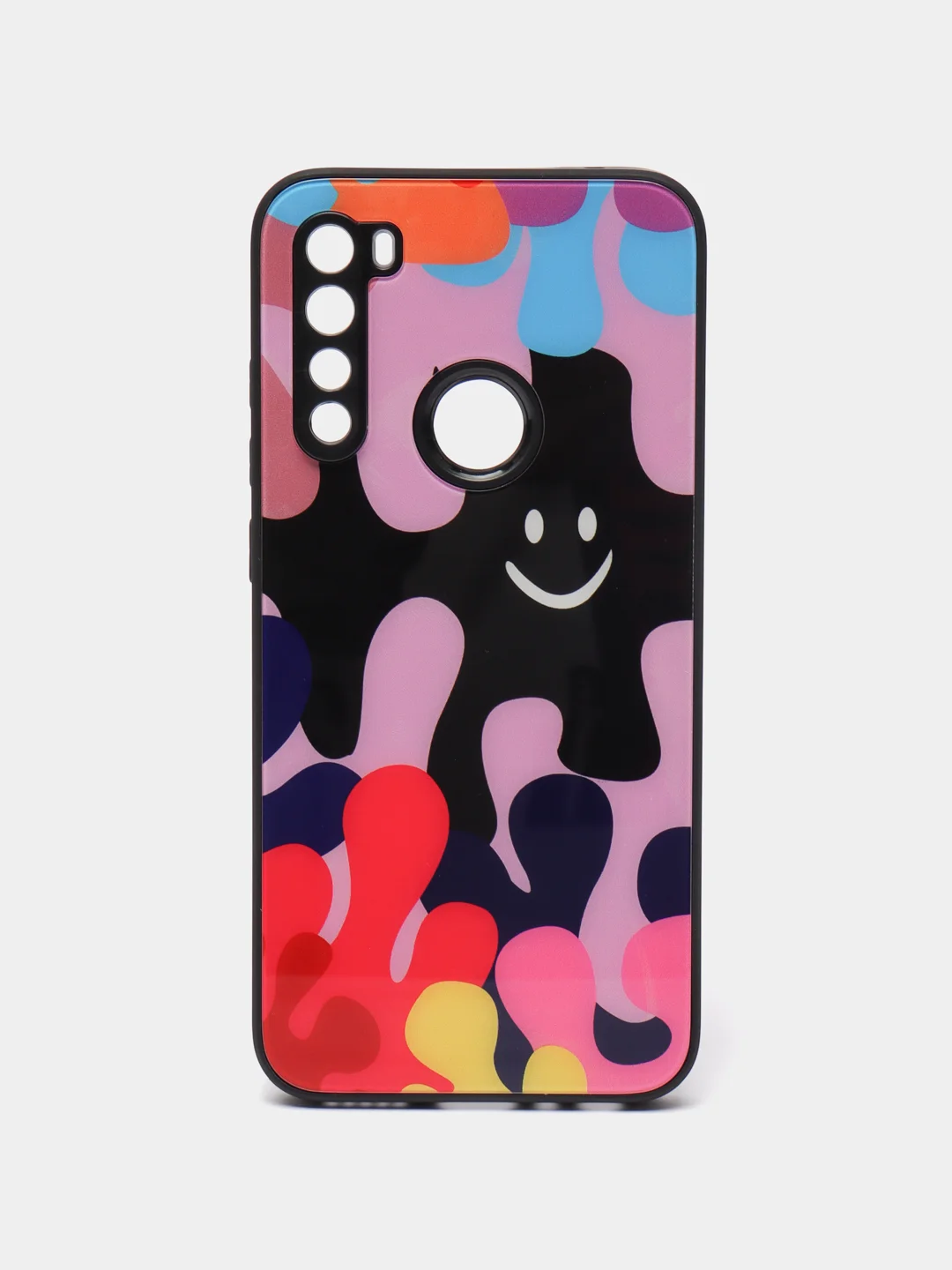 Тёмно-розовый силиконовый чехол с защитой камеры Xiaomi Redmi Note 8 21 рисунком,из органического стекла