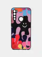 Тёмно-розовый силиконовый чехол с защитой камеры Xiaomi Redmi Note 8 21 рисунком,из органического стекла