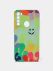 Салатовый силиконовый чехол с защитой камеры Xiaomi Redmi Note 8 21 рисунком,из органического стекла