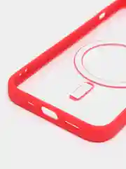 Красный чехол MagSafe для iPhone 11, 12, 13, 14, 15, Pro, Pro Max, Plus, mini, айфон, магсейф