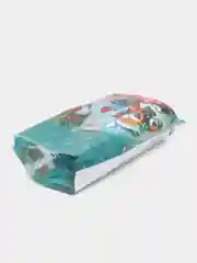 Тёмно-бирюзовый пакет новогодний фольгированный подарочный 25 х 40 см, набор 10 штук, 7 вариантов