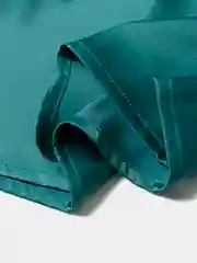 Бирюзовый шелковый атласный топ-майка на бретельках