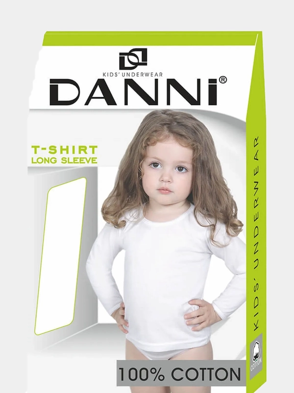 Футболка детская для девочек DANNI Long Sleeve, от 1 года до 12 лет