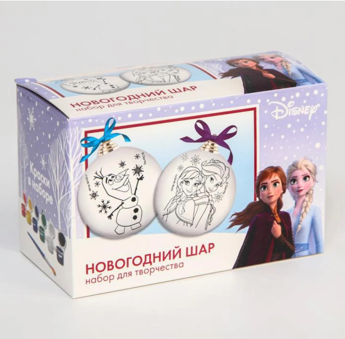 Набор для изготовления елочной игрушки "Холодное сердце", "Тачки", "Микки Маус" 3 вида