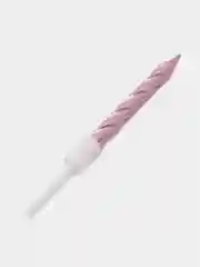 Свечи в торт "Спираль", 10 шт, 7 см, розовый металлик