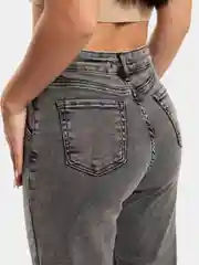 Тёмно-серый джинсы женские, с высокой посадкой, mom fit, мом большие размеры