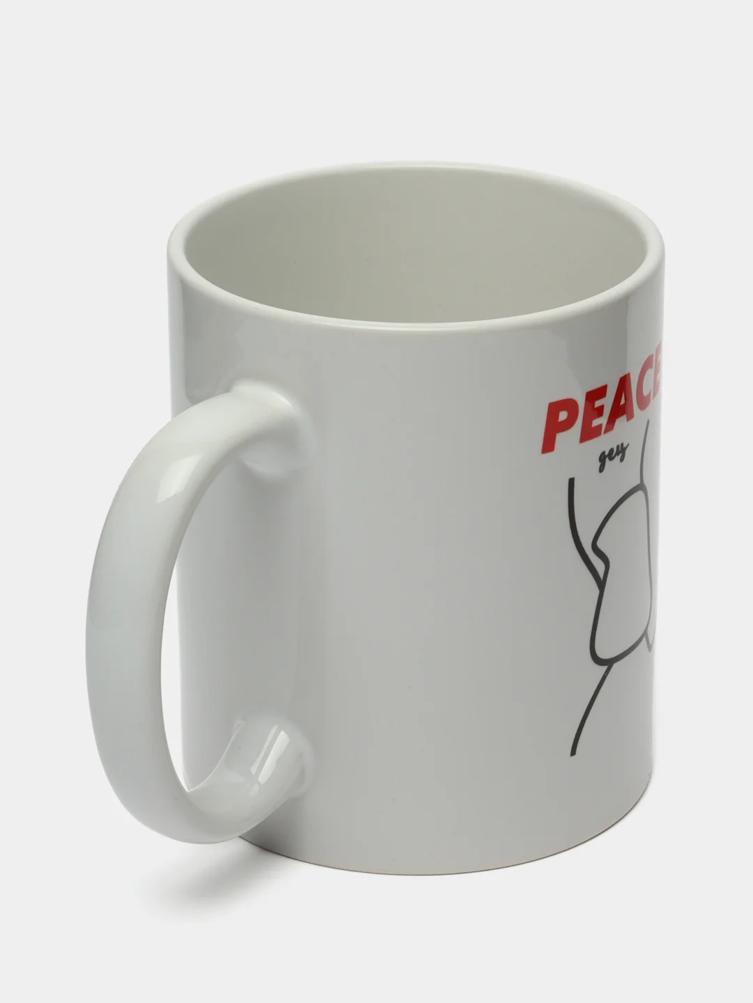 Кружка сублимация "Peaceдец", с нанесением