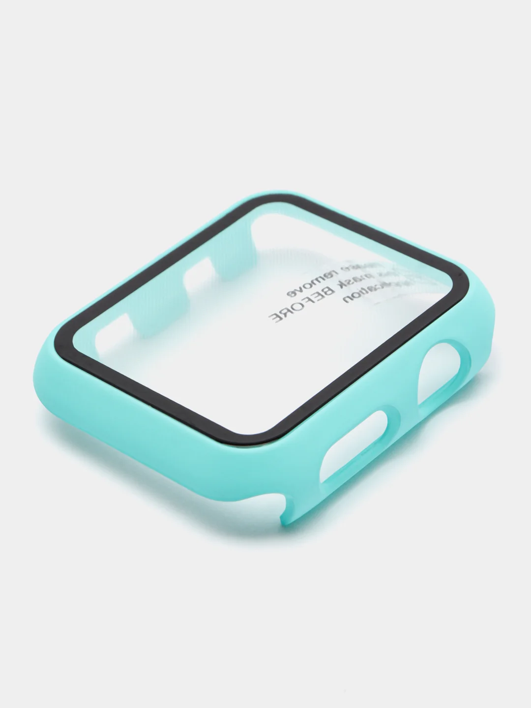 Бирюзовый бампер с защитным стеклом и ремешком для Apple Watch 42 мм