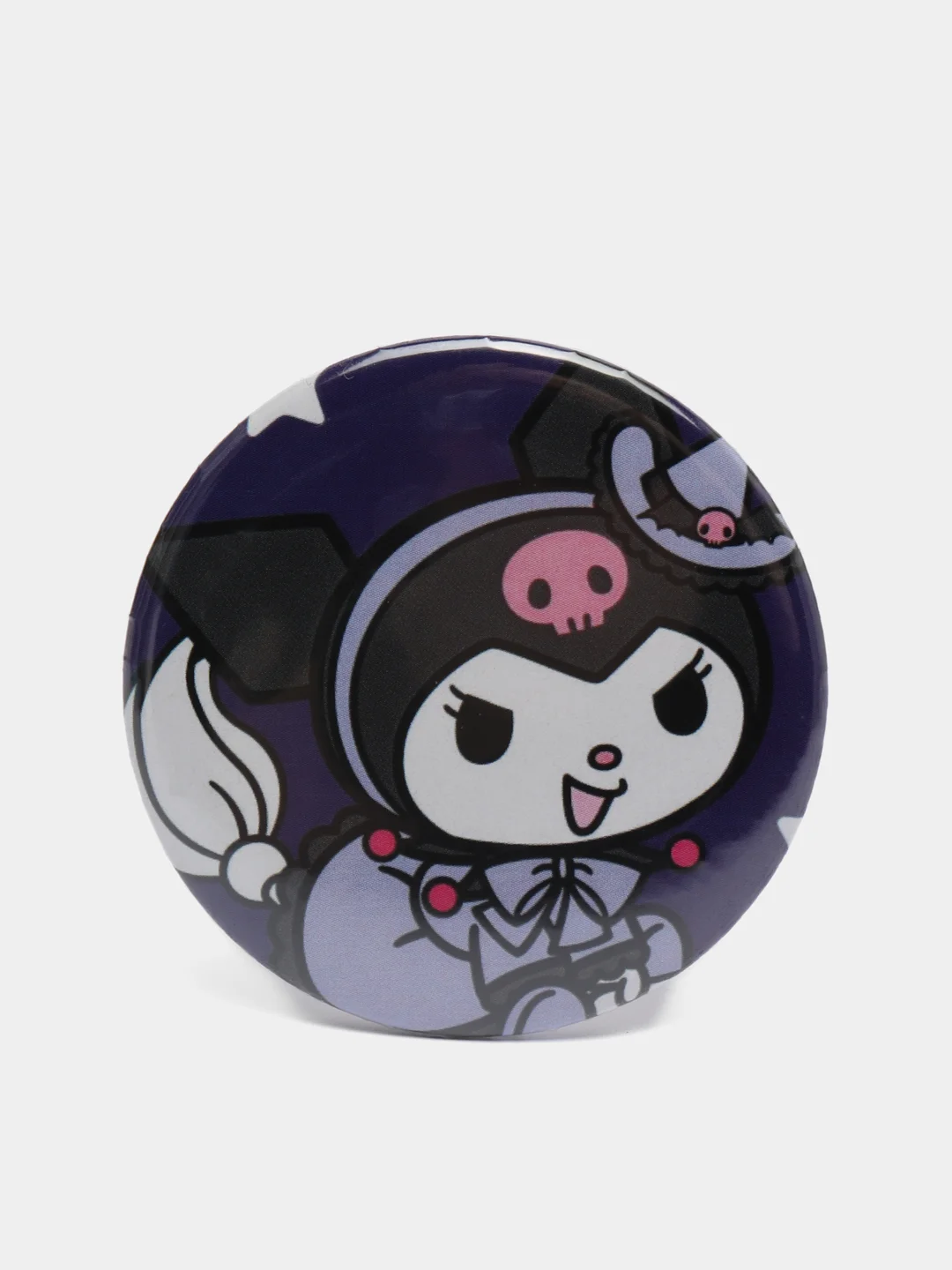 Фиолетовый значок для девочек Hello Kitty, круглый, 56 мм