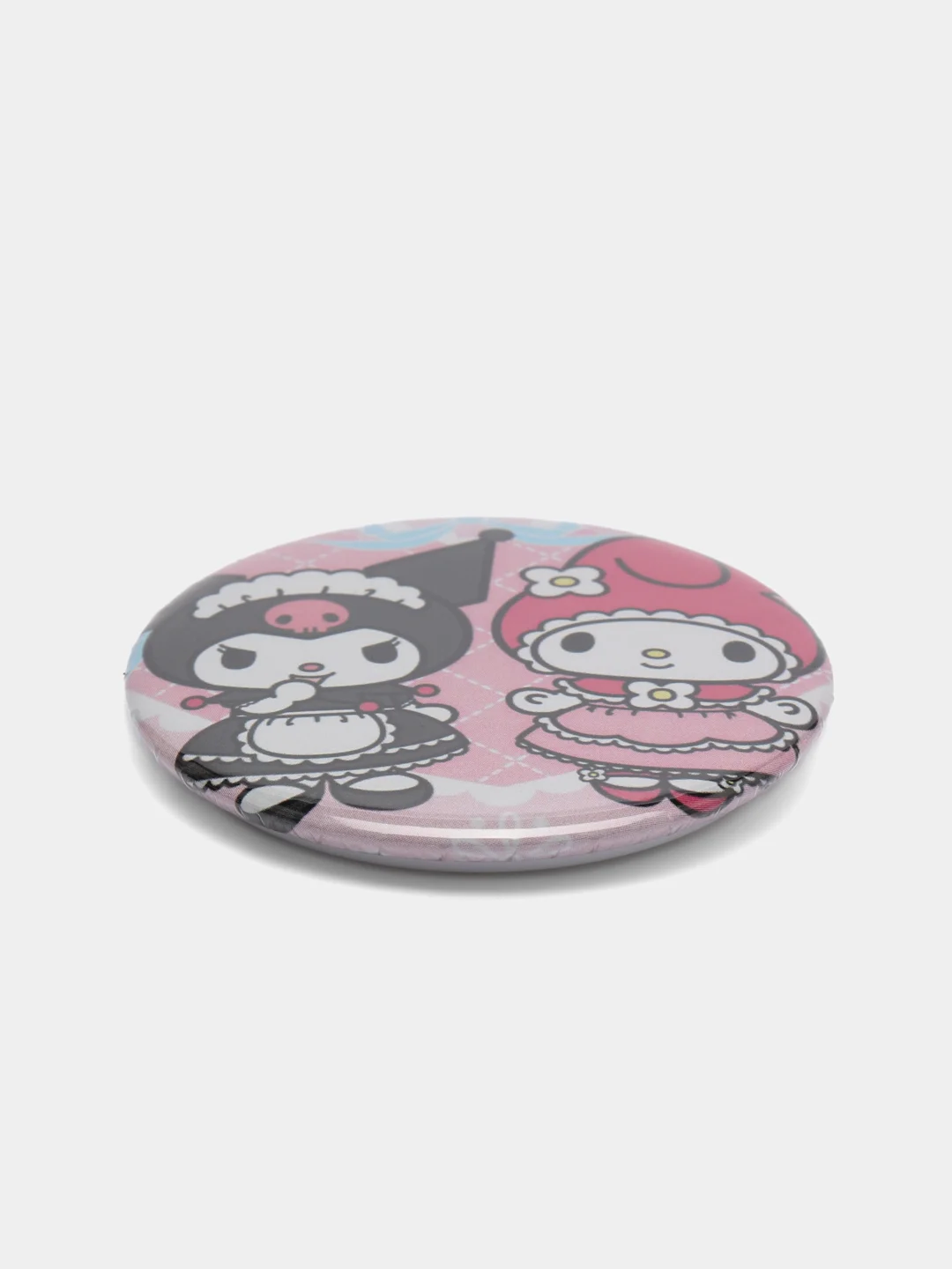 Бордовый значок для девочек Hello Kitty, круглый, 56 мм