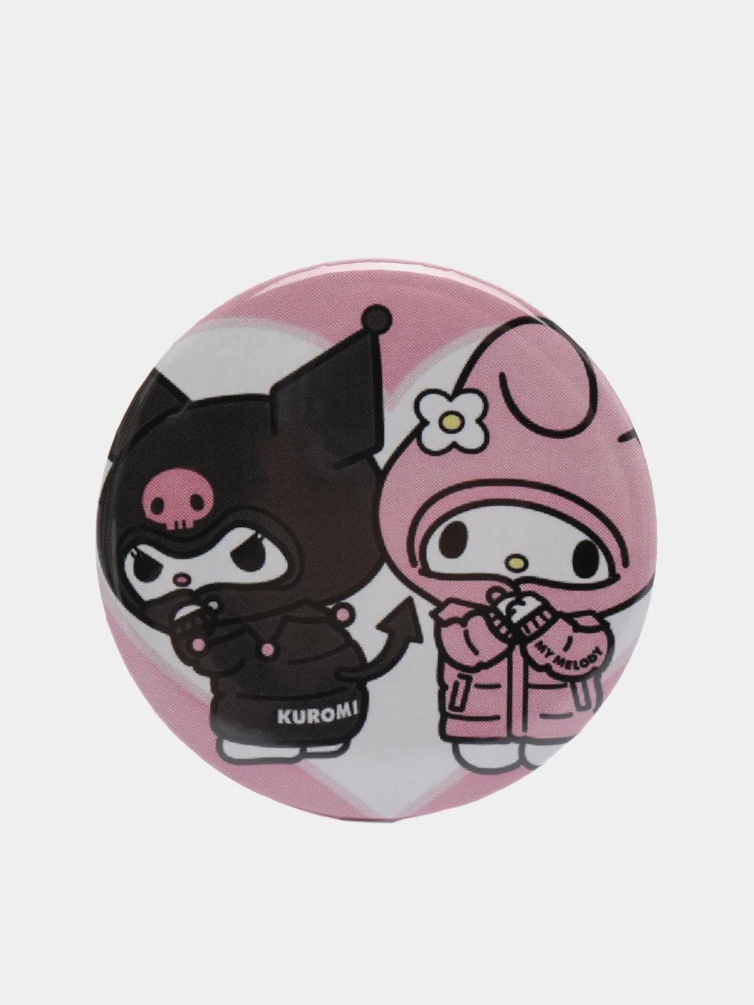 Черный значок для девочек Hello Kitty, круглый, 56 мм