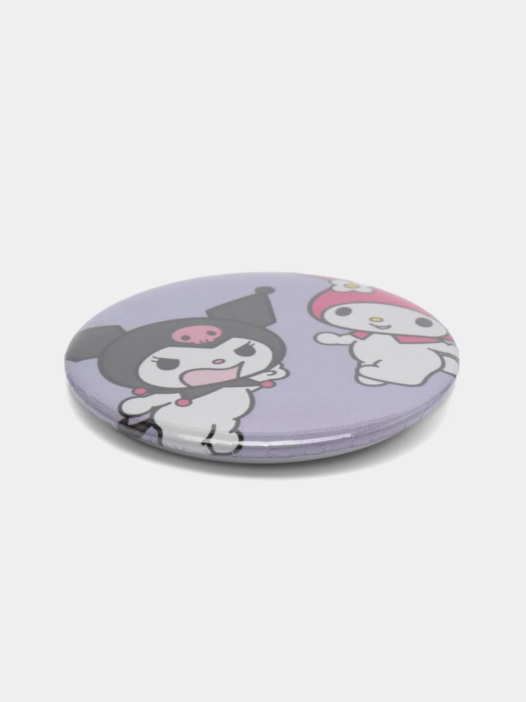Сиреневый значок для девочек Hello Kitty, круглый, 56 мм