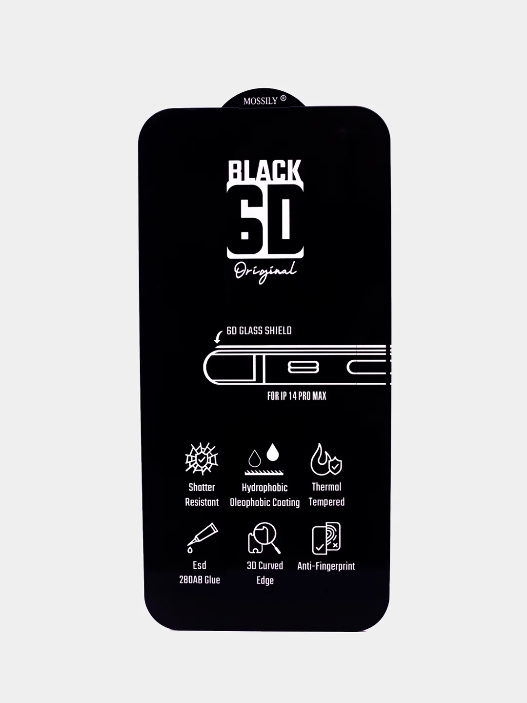 Стекло Phone 14, 14 Max, 14 Pro, 14 Pro Max Mossily 6D