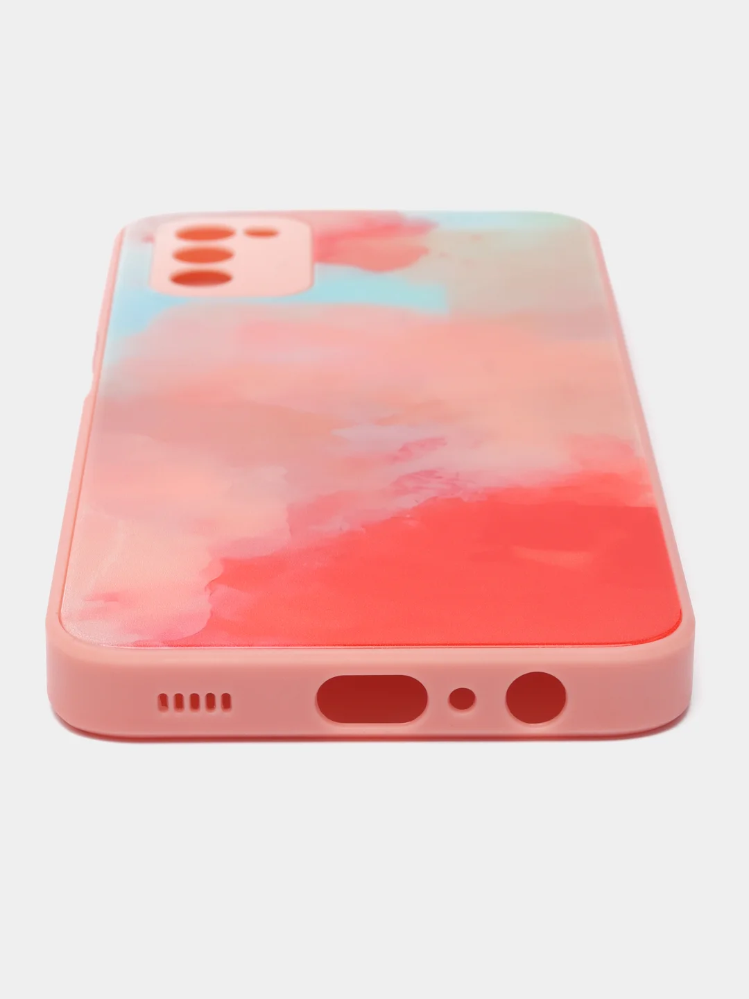Алый силиконовый чехол Samsung A03S, M32, A22, с защитой камеры, с защитой камеры