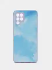 Голубой силиконовый чехол Samsung A03S, M32, A22, с защитой камеры, с защитой камеры