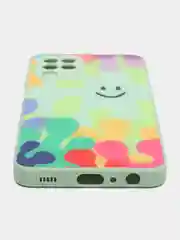 Салатовый силиконовый чехол Samsung A03S, M32, A22, с защитой камеры, с защитой камеры
