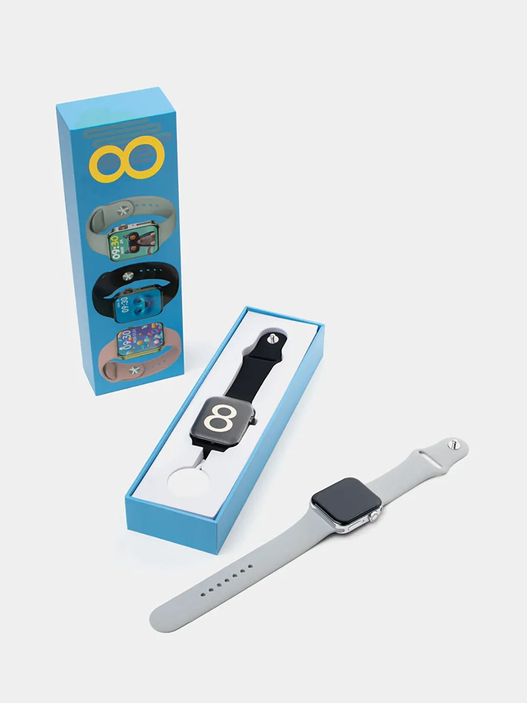 Серебряный умные часы S8 Smart Watch New 2022, с беспроводной зарядкой
