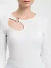 Белый лонгслив женский, повседневный