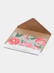 Карамельный открытка "Будь счастлива", в крафтовом конверте