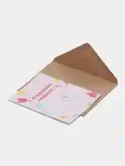 Конфетный открытка "С рождением малышки", в крафтовом конверте