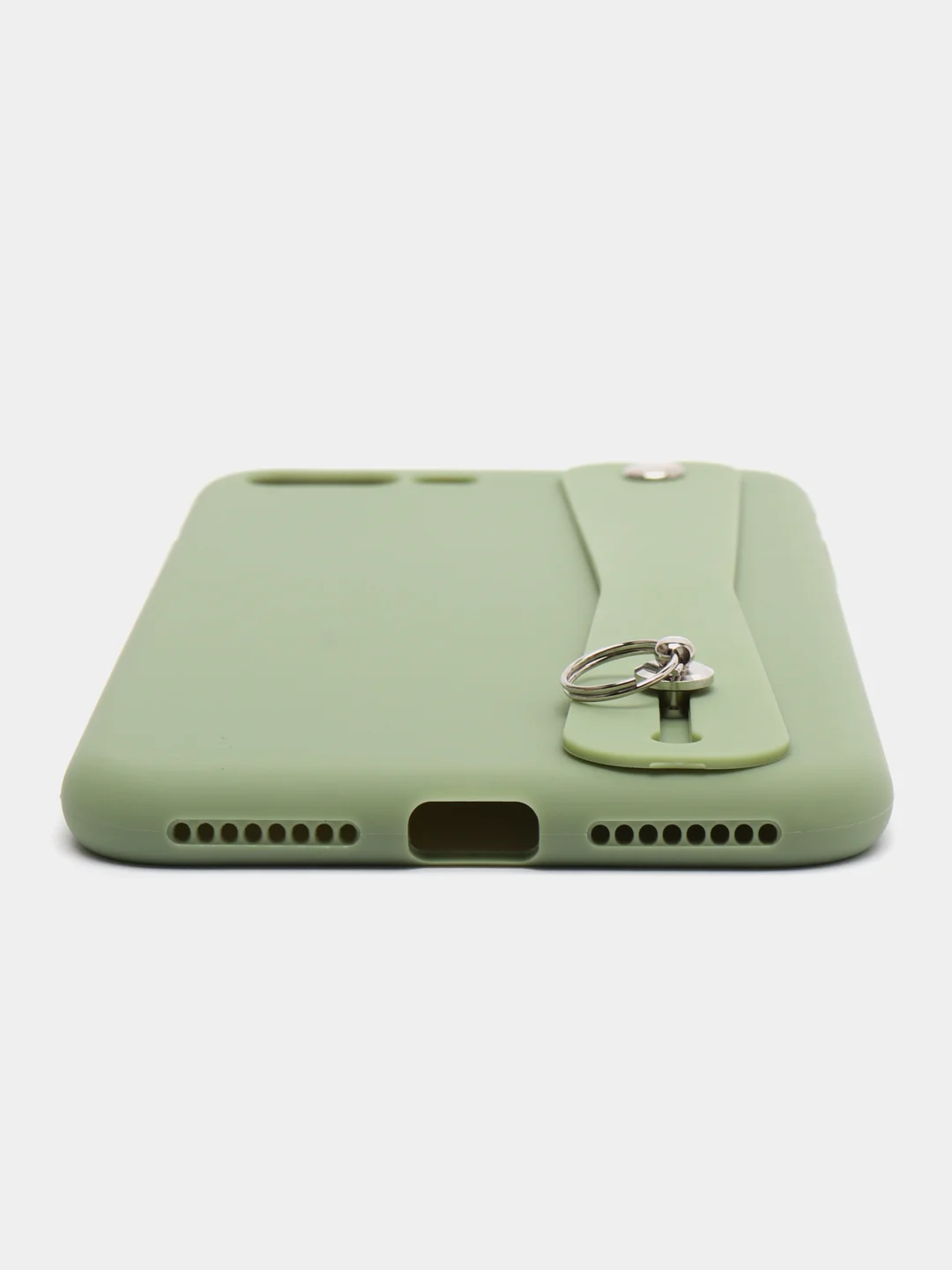 Оливковый чехол для Apple iPhone 7 Plus / 8 Plus силиконовый, с ручкой