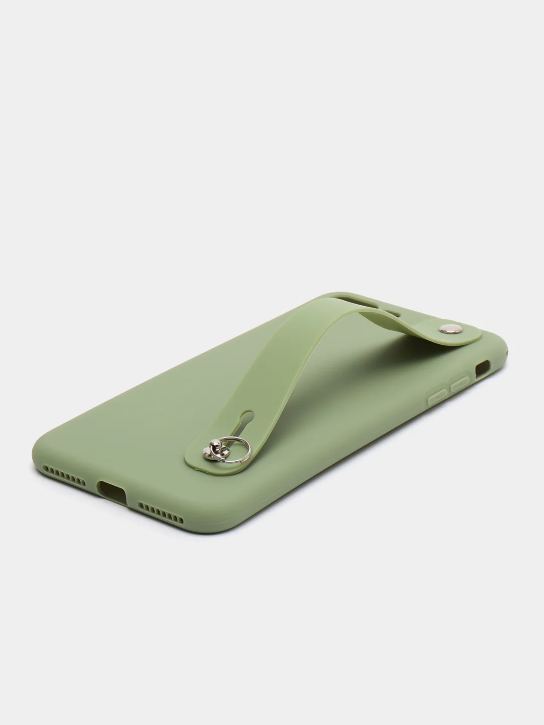 Оливковый чехол для Apple iPhone 7 Plus / 8 Plus силиконовый, с ручкой