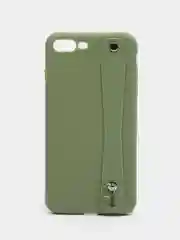 Оливковый чехол для Apple iPhone 7 Plus / 8 Plus силиконовый, с ручкой