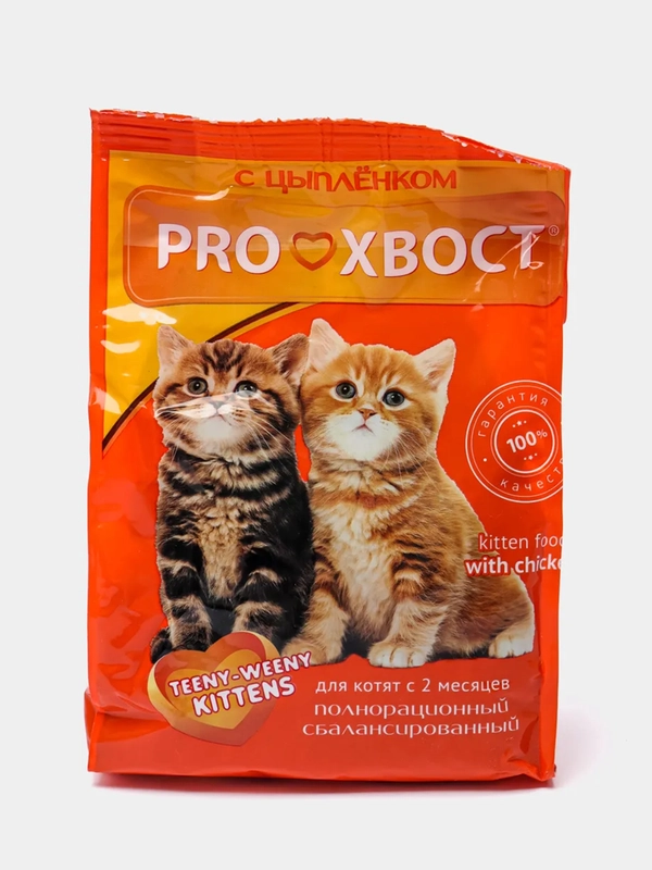 Корм сухой для котят PROХВОСТ, с цыпленком, 350 г