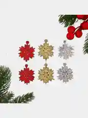 Алый украшение ёлочное "Снежинка"