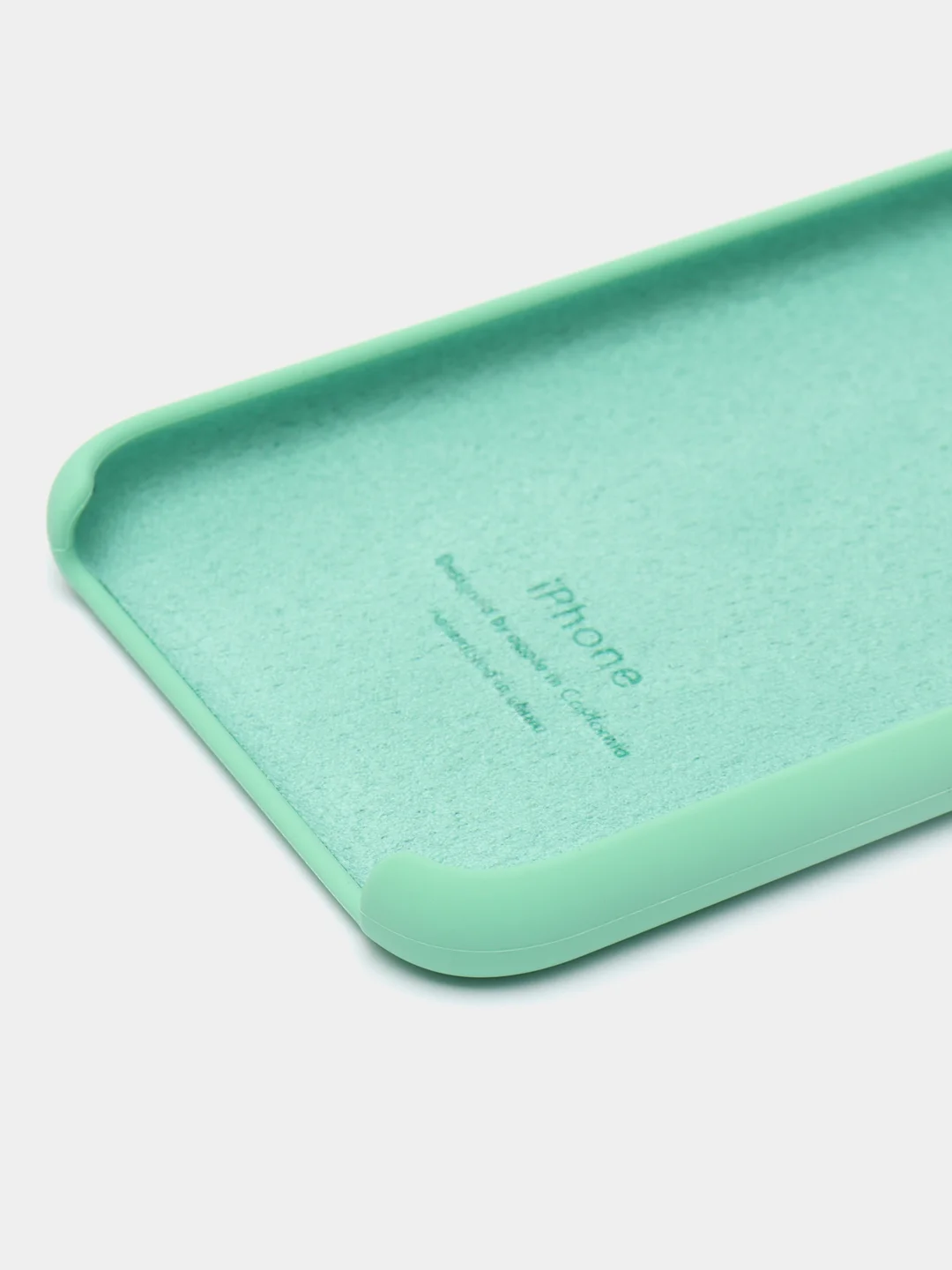 Бирюзовый чехол Silicone Case для iPhone (айфон) 7, 8, XS, XR, 11, 12, 13, XS Max, Pro, Max, Plus, силиконовый