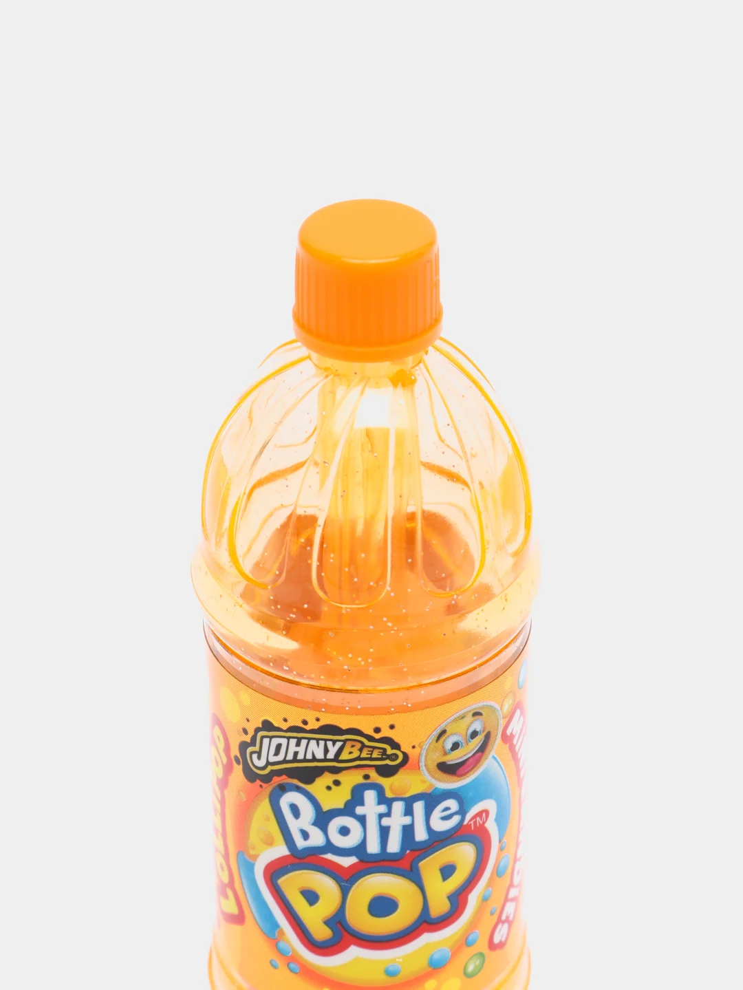 Леденец JohnyBee Bottle Pop "Бутылочка", с драже, апельсин, 14 г