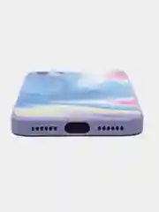 Синий силиконовый чехол с защитой камеры для iPhone 7, 8, 13/Pro/Max,с рисунком из органического стекла