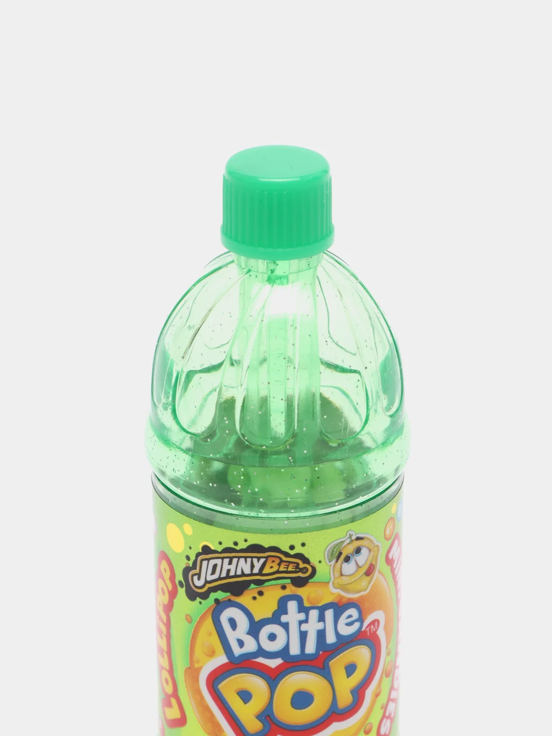 Леденец с драже JohnyBee Bottle Pop "Бутылочка", лимон, 14 г
