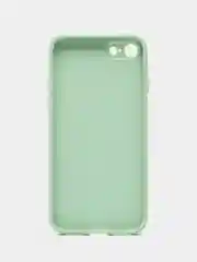 Бирюзовый силиконовый чехол с защитой камеры для iPhone 7, 8, 13/Pro/Max,с рисунком из органического стекла