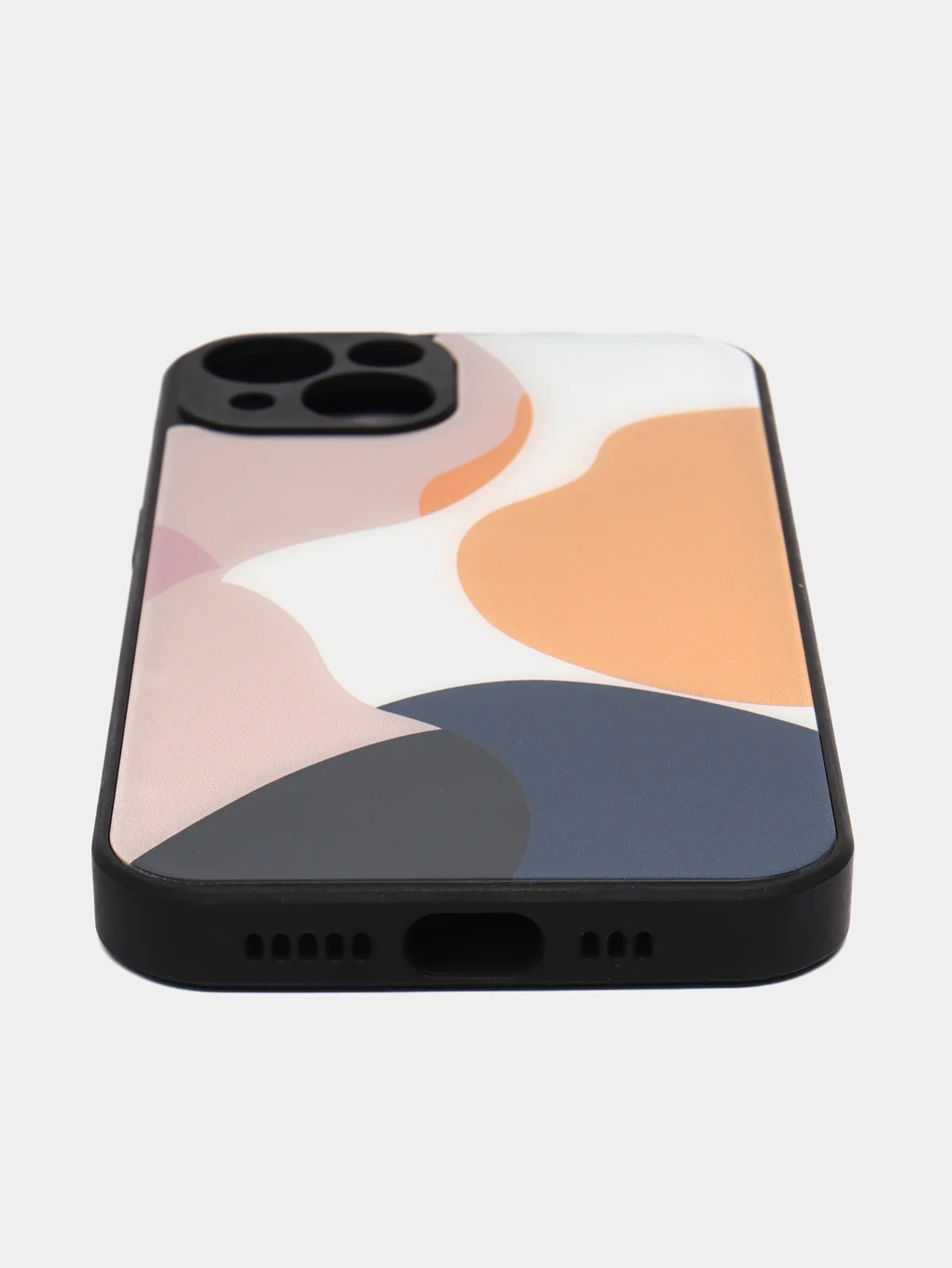 Светло-коричневый силиконовый чехол с защитой камеры для iPhone 7, 8, 13/Pro/Max,с рисунком из органического стекла