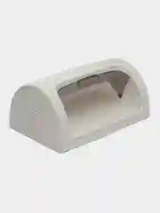Белый хлебница с крышкой, большая