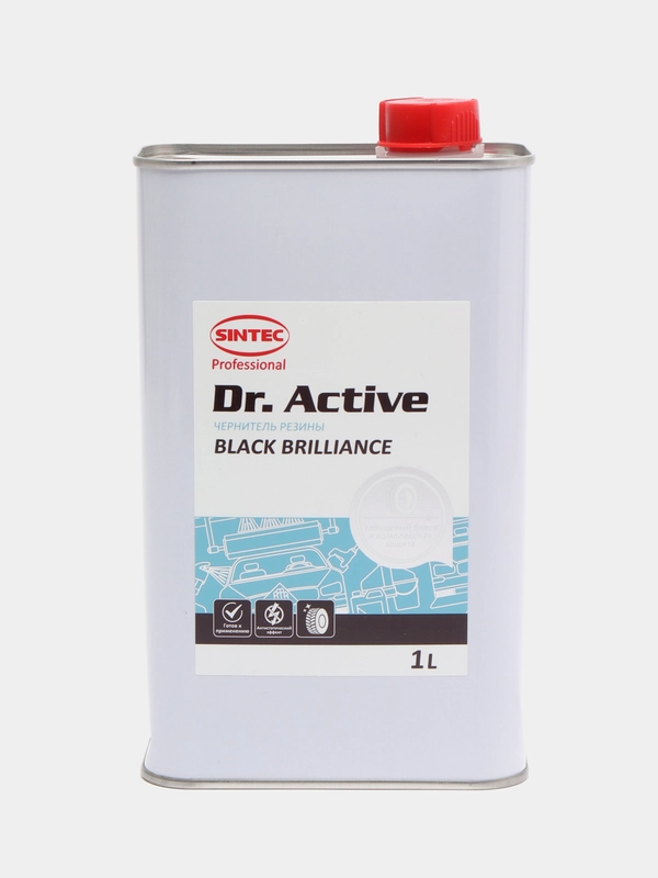 Средство для очистки и полировки шин Dr. Active "Black Brilliance", чернитель резины, 1 л