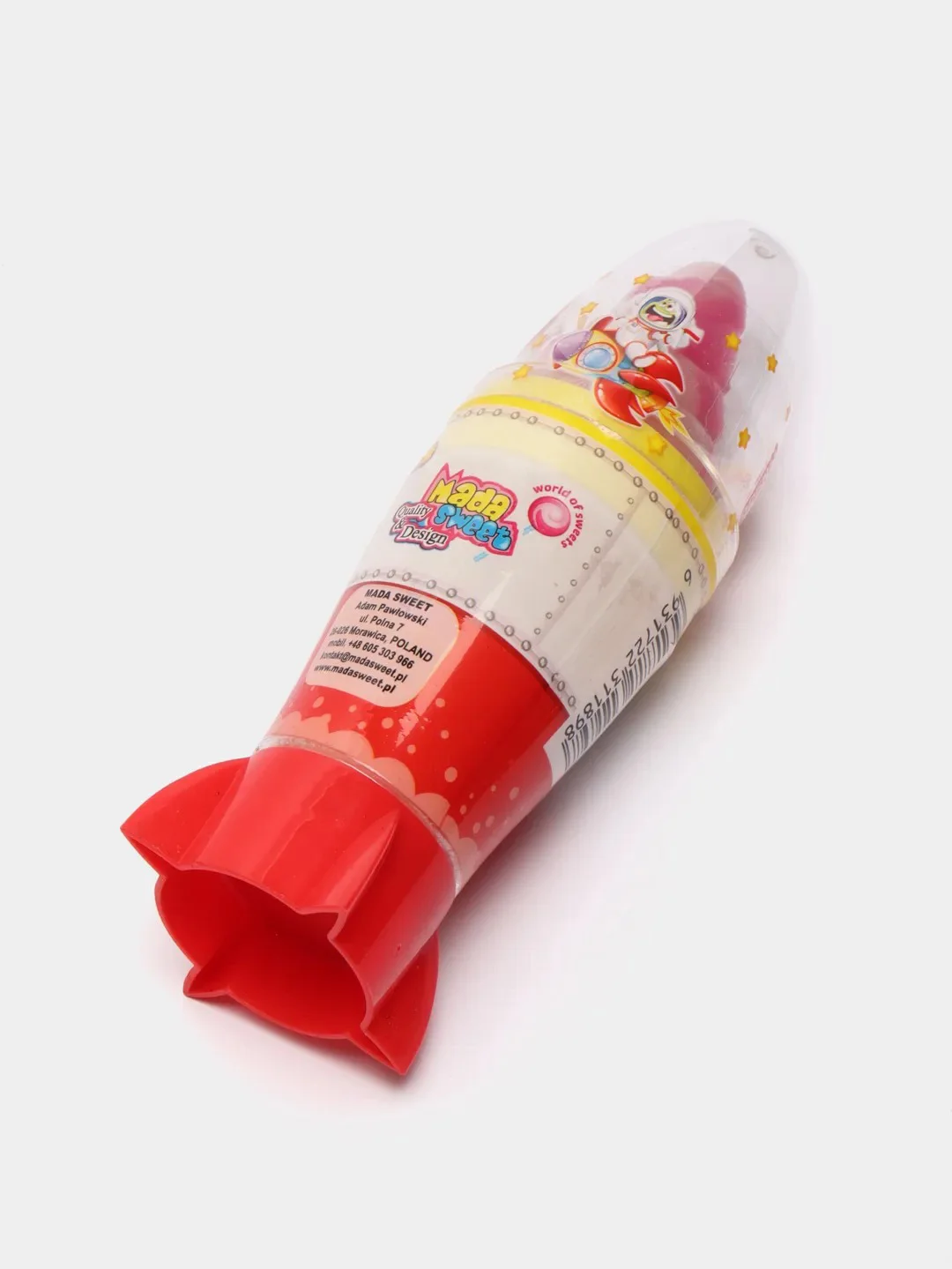 Конфета леденец "Ракета", цвет красный, 50 грамм