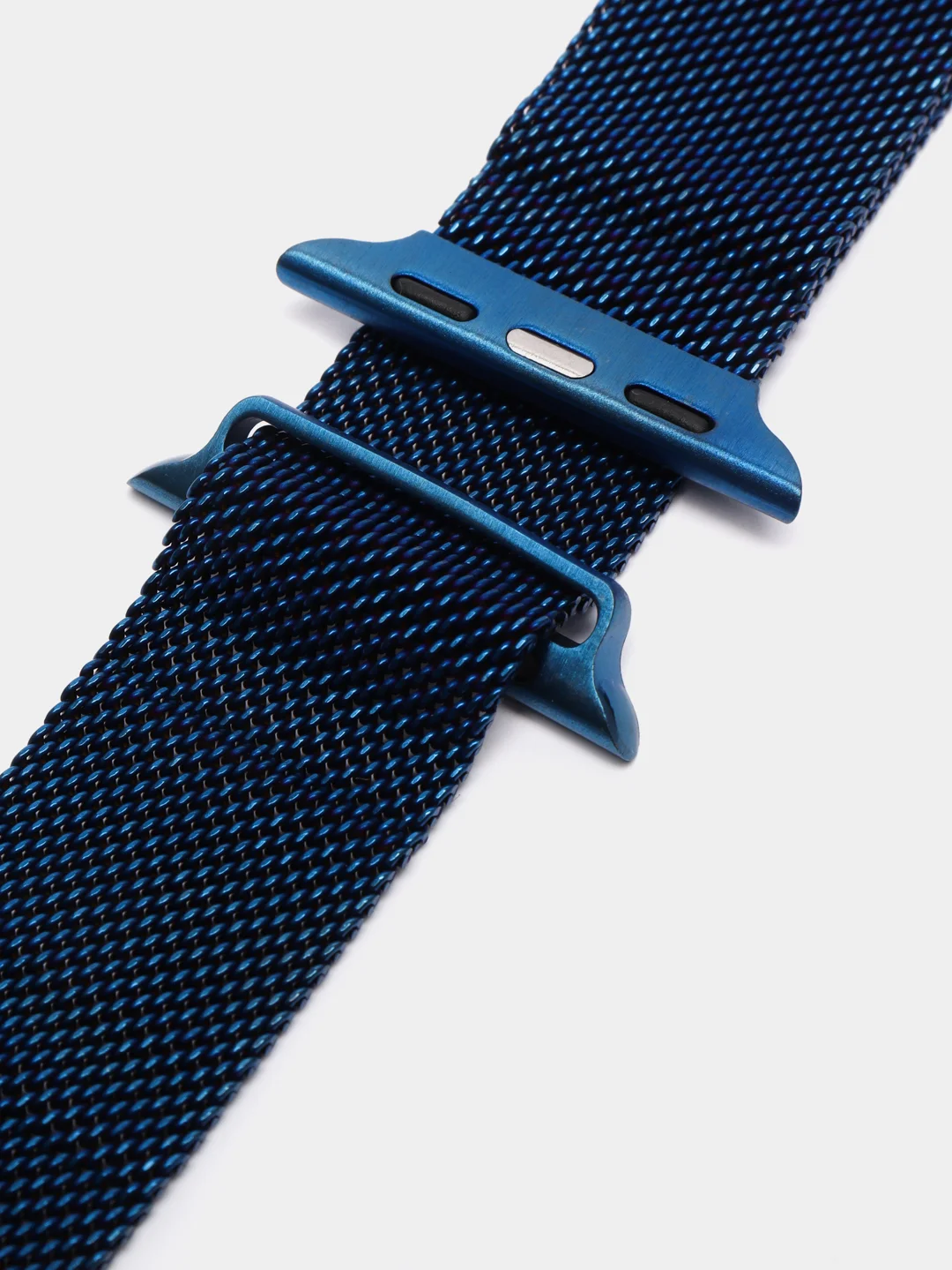 Синий ремешок для смарт - часов Apple Watch "Миланская петля", металлический браслет