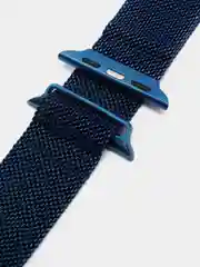 Синий ремешок для смарт - часов Apple Watch "Миланская петля", металлический браслет