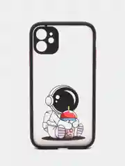 Хром чехол на Айфон (iPhone) 11, XR, 7, 8 Plus, SE, 12, 13, 14, 15 Pro Max, пластиковый
