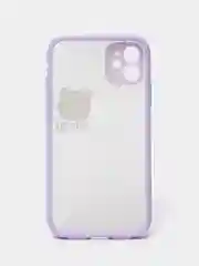 Сиреневый чехол на Айфон (iPhone) 11, XR, 7, 8 Plus, SE, 12, 13, 14, 15 Pro Max, пластиковый