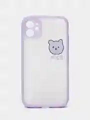 Сиреневый чехол на Айфон (iPhone) 11, XR, 7, 8 Plus, SE, 12, 13, 14, 15 Pro Max, пластиковый