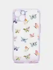 Пурпурный чехол на Айфон (iPhone) 11, XR, 7, 8 Plus, SE, 12, 13, 14, 15 Pro Max, пластиковый