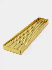Золотой новогодние свечи для подсвечника, длинные, 4 штуки