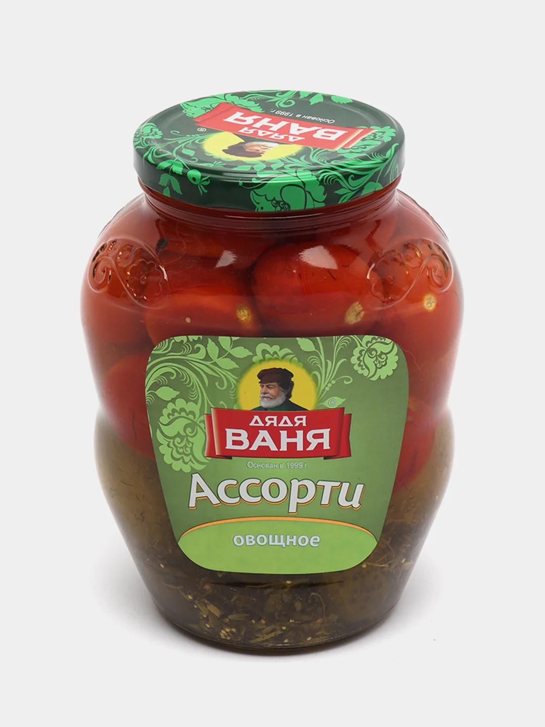 Ассорти овощное "Огурцы и томаты", 1800 г "Дядя Ваня"